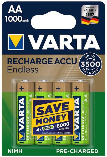 VARTA Recharge Accu Endless AA 1000mAh (4 St.)