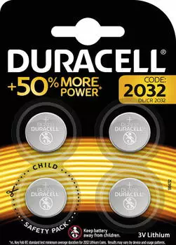 Duracell CR2032 3V, 4 Stück