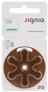 Siemens Signia Typ 312 1,45V, 6 Stück