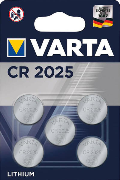 Eigenschaften & Allgemeine Daten VARTA CR 2025 3V, 5 Stück