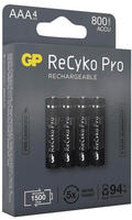 GP 201221, GP ReCyko Pro AAA-batteri 800mAh 4-pack