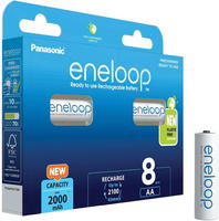 Panasonic Akku Eneloop BK-3MCDE, 1,2 V, 2000 mAh, AA, NiMH, 8 St&uuml;ck