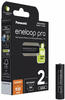 Panasonic eneloop pro, vorgeladen, 2-Pack BK-4HCDE/2BE Akku NiMH, Micro, AAA, HR03,