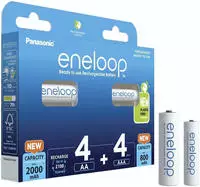 eneloop BK-KJMCDE44E, ENELOOP NiMH, Mignon, AA, 2000mAh/Micro, AAA, 800mAh