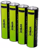 Verico 1UDBT-A1WEAC-NN, Verico LoopEnergy Li-Ion Akku AA2550, USB-C, 4er Pack retail