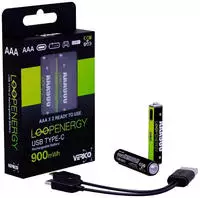 Verico 1UDBT-A2WEBF-NN, VERICO LoopEnergy 6-Pack AAA - USB Type-C. AAA 1,5V 900mWh