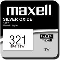 Maxell 18292800, Maxell 10x 321 Uhrenzelle Silber Oxid Knopfzelle SR616SW 1,55 V 1er