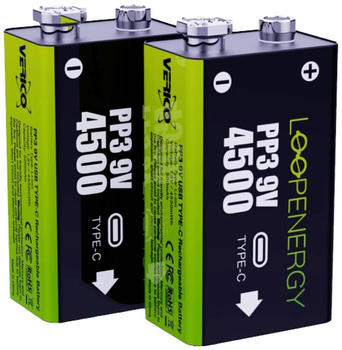 Verico Loop Energy PP3 9V 4500 500mAh (2-Pack)