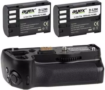 ayex Batteriegriff-Set für Pentax K-3 & K-3 II, Ersatz für D-BG5 + 2x D-Li90