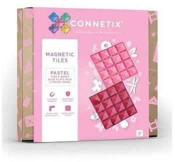 Connetix 2-teilige Grundplatte Pink & Berry