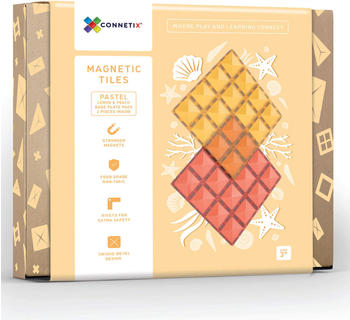 Connetix 2-teilige Grundplatte Zitrone & Pfirsich