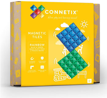 Connetix 2-teilige Grundplatte Blau & Grün