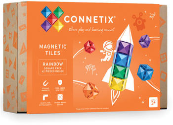 Connetix Regenbogenfarben quadratisch 42 Teile