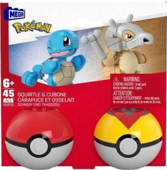 MEGA BLOKS Pokémon 2er Pokéball Set Schiggy und Tragosso
