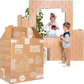 Gigi Bloks XXL Bausteine aus Pappe mit Verriegelungssystem 200 St.