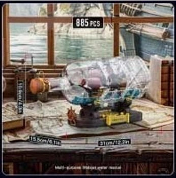 Mould King Schiff in der Flasche Mini Queen (10085)