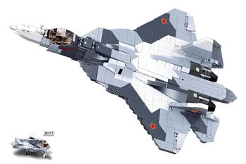Sluban Baukasten Su-57 Kampfflugzeug 2 in 1