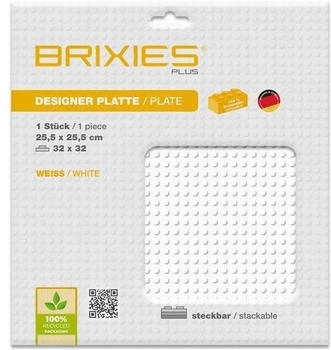 Brixies Platte 32 x 32 Basic weiß Bauplatte