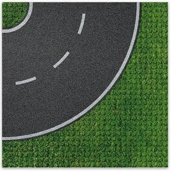 Brixies Platte 32 x 32 Strasse kurve Fotorealistische Bauplatte