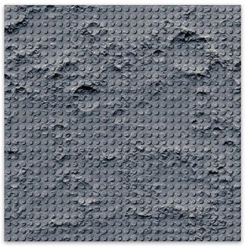 Brixies Platte 32 x 32 Mond Fotorealistische Bauplatte