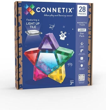 Connetix Light-Up-Tile Star Pack 28-tlg