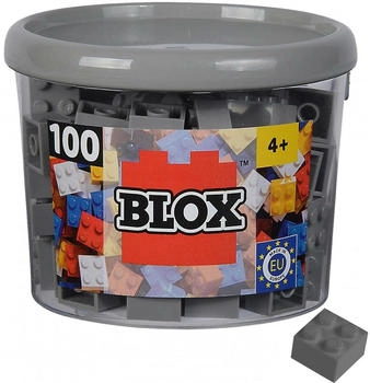 BLOX 100 4er Bausteine grau - kompatibel mit bekannten Spielsteinen
