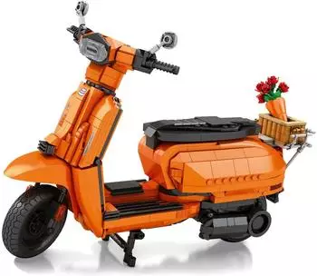 Reobrix Lambretta Scooter Klemmbaustein-Modell, orange, 1169 Teile (11036)