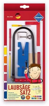 Pebaro Laubs&auml;ge-Starter-Set mit Vorlage und Malkasten, 17-teilig (936)