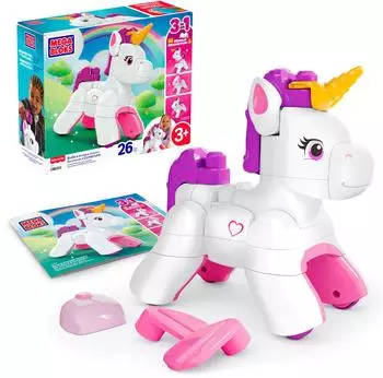 MEGA BLOKS Einhorn Bauset 3-in-1, 26 Teile (JKG36)
