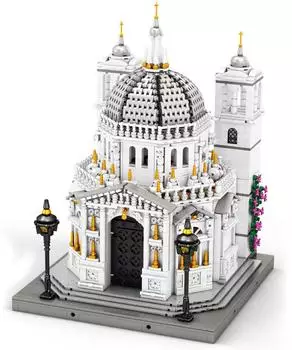 Reobrix Venedig Kirche Santa Maria della Salute Klemmbaustein Set mit Beleuchtung, 4270 Teile (55014)