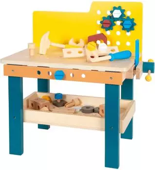 Small Foot Design Spielwerkbank &bdquo;Workshop" 42-teilig, Holz, ab 3 Jahren (12558)
