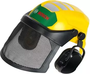 klein toys Bosch Waldarbeiter-Helm mit Visier & Ohrenschützern, Kinder (8199)
