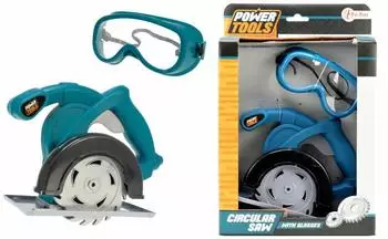 TOI-TOYS Power Tools Kinderwerkzeug-Set Kreiss&auml;ge mit Schutzbrille (38033A)