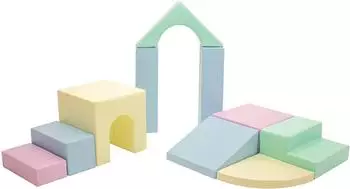 IGLU Soft Play Creativity Set 10 XL Schaumstoff-Bausteine, pastell (SET_21)