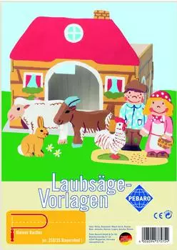 Pebaro Laubsägevorlage Bauernhof I, Sperrholz DIN A4