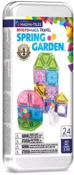 Magna-Tiles MicroMAGS Reiseset Frühlingsgarten, 24-teilig (264024SG)
