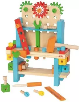 Goki Meine erste Werkbank Holz, 57-teilig (58386)