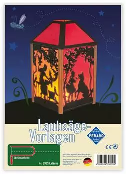 Pebaro Laubs&auml;gevorlage Laterne, Sperrholz 3mm, DIN A4 (390S)