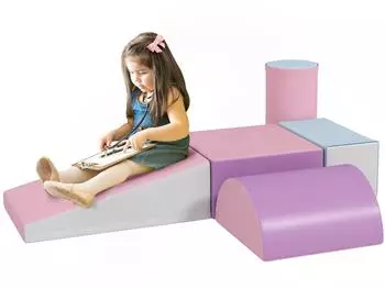 HomCom Bausteinset 5er-Set Schaumstoff, mehrfarbig, f&uuml;r Kleinkinder 1-3 Jahre