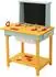 Joyz Kinderwerkbank Tannenholz mit Tafel, gelb-türkis, 101x37x81cm (490018284)