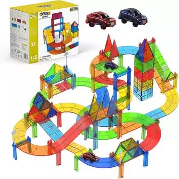 Olvy Magnetische Bausteine Montessori 126-teilig, ab 3 Jahre (X1997)