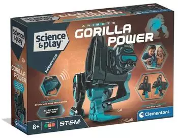 Clementoni Animal Power Gorilla Roboter Baukasten, STEM, ab 8 Jahren (75163)