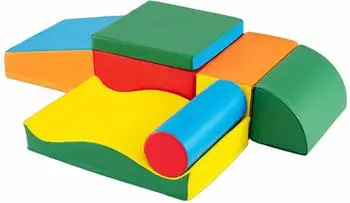 Costway Schaumstoff-Riesenbausteine, 7-tlg., bunt