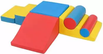 Costway Schaumstoff-Kletterbl&ouml;cke 7-teilig, Softspielzeug f&uuml;r Kleinkinder