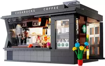 Jamara CaDA Coffee House Klemmbausteine-Set mit LED-Licht 1:30 (402884)