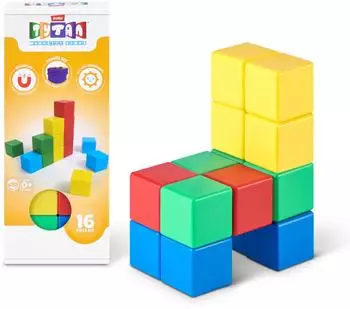ZURU Magnetic Cubes Baukasten, 16 Teile, ab 3 Jahren (18412)