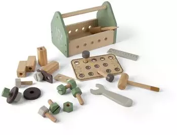 Dantoy Werkzeugkasten Holz, 26-teilig, Kinder (4779)