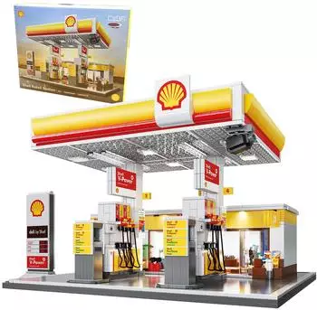 Jamara CaDA Shell Tankstelle mit Shop und Waschanlage 1:30 Bricks (C66026W)