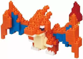Nanoblock Pokémon Mega Glurak Y Klemmbaustein-Set, 310 Teile, Geschicklichkeitslevel 3 (NBPM-058)