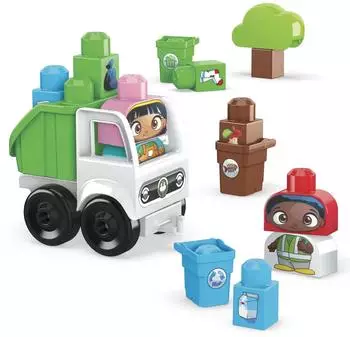 MEGA BLOKS Green Town Mülltrennungs-Team Bauset, 18 Teile, 1+ Jahre (HDL06)